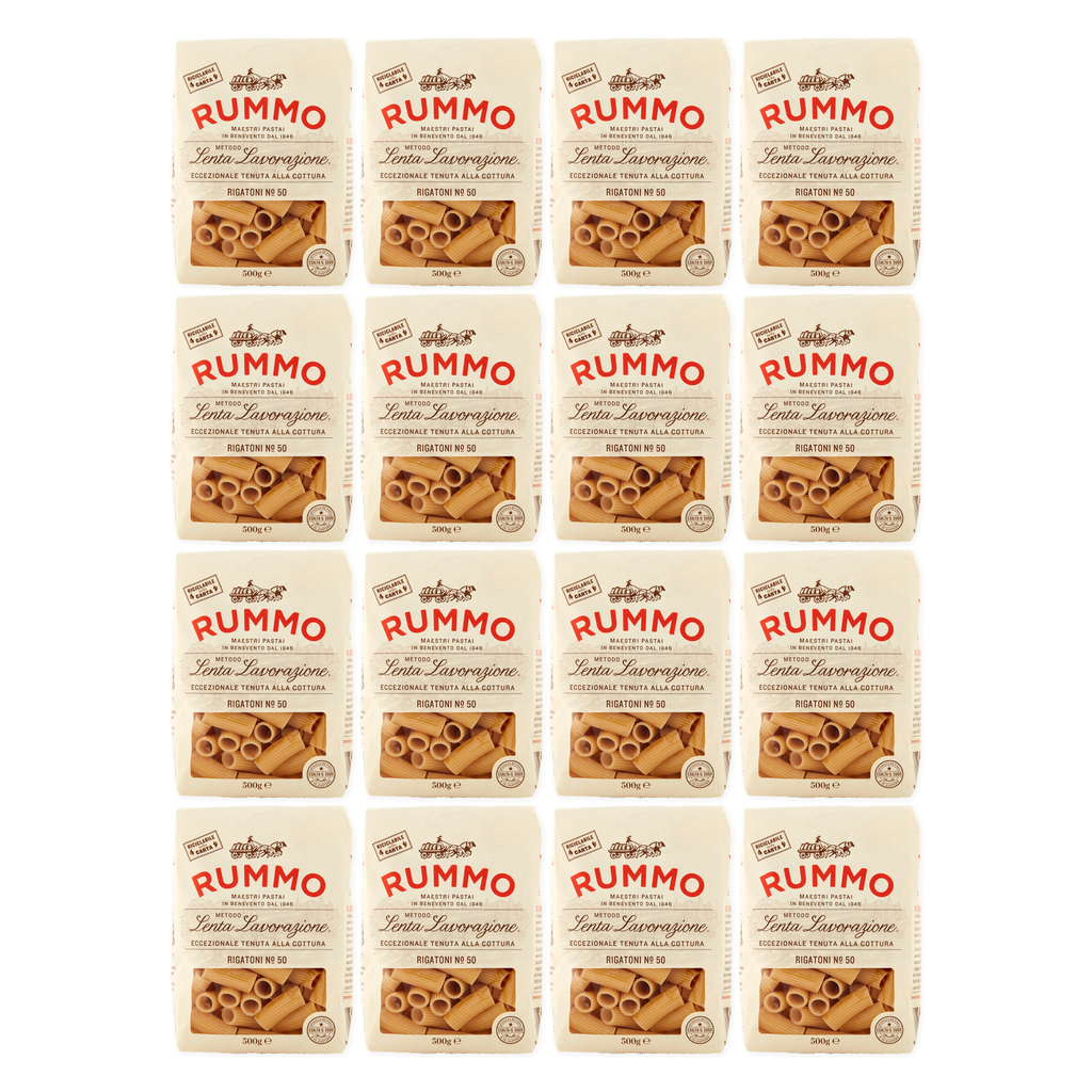 Rigatoni N.50 mit Bronzebeschichtung | 16x500g | Rummo
