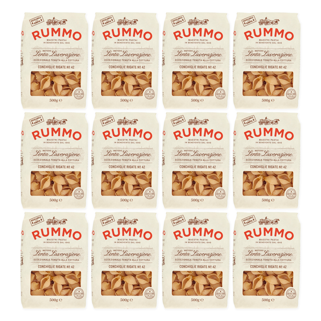 Conchiglie Rigate N.42 mit Bronzebeschichtung | 12x500g | Rummo