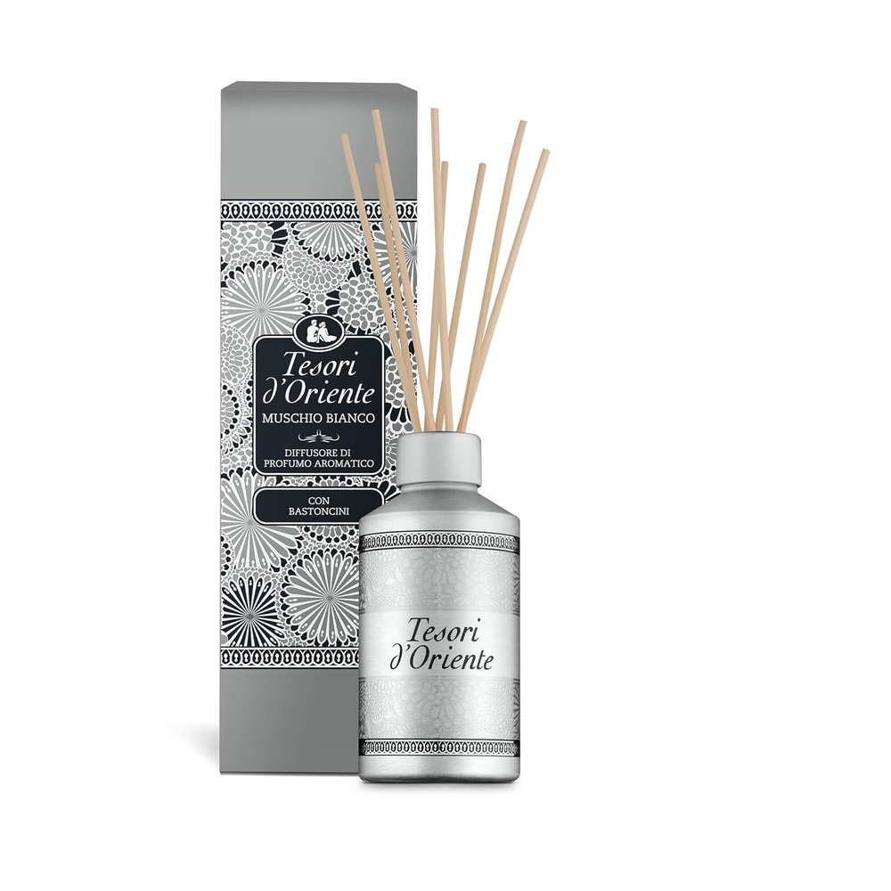 Aroma-Diffusor mit Stäbchen Muschio Bianco | 200ml | Tesori d'Oriente