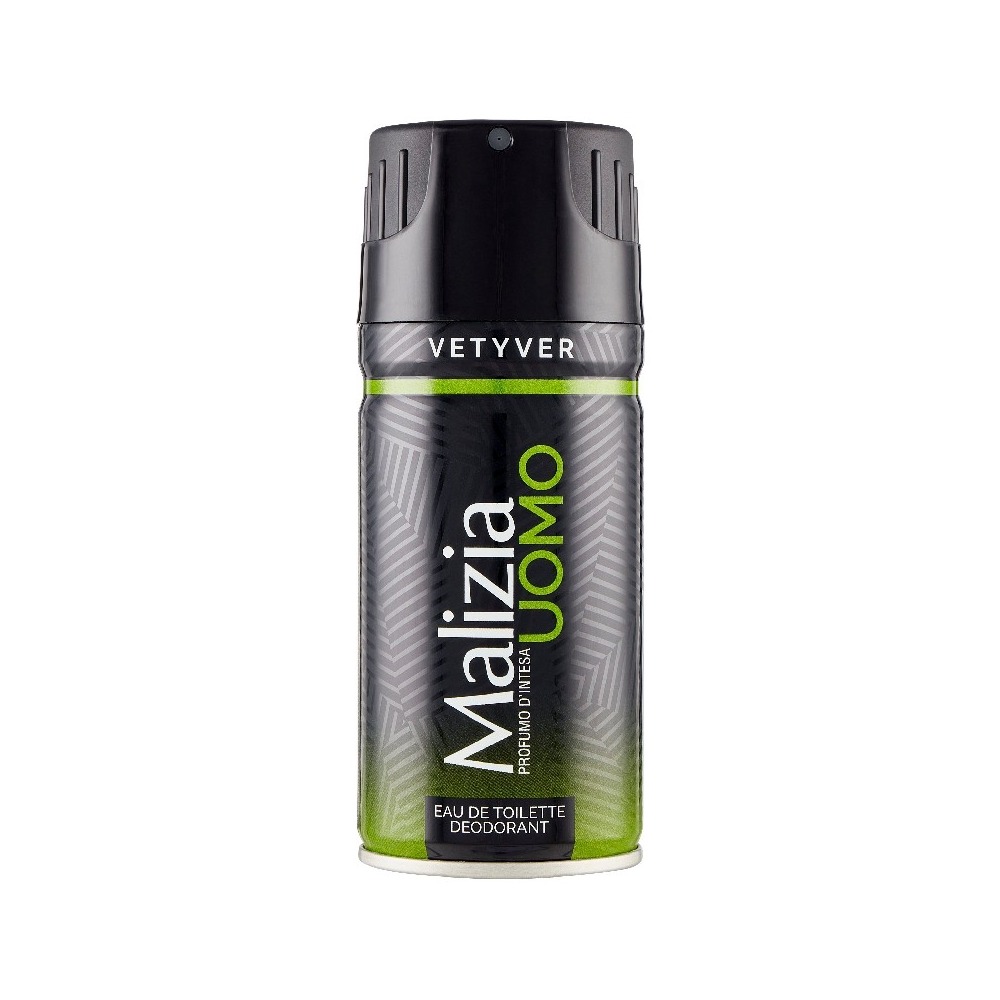 Vetyver Herren Deo Spray mit Duft von Vetiver | 150 ml | Malizia