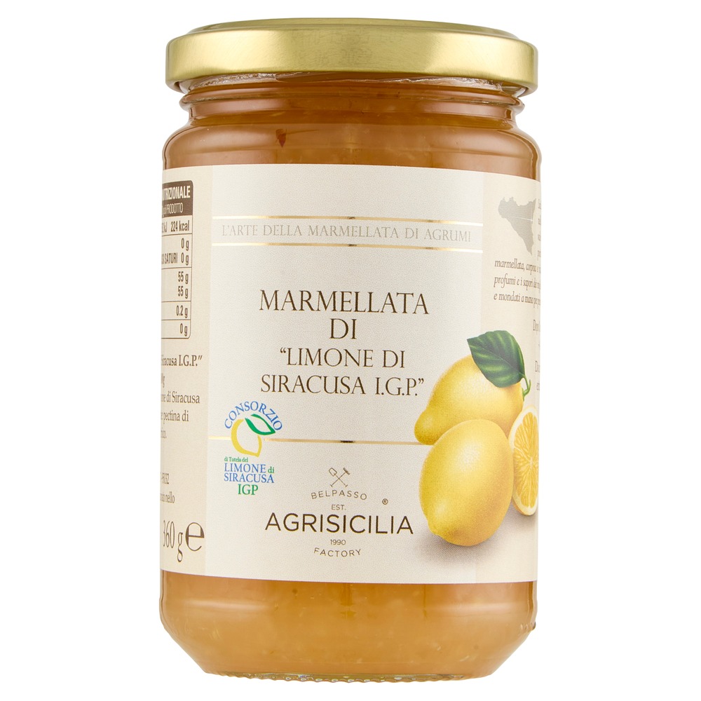 Zitronen Marmelade "Limone Di Siracusa I.G.P." | 360g | Agrisicilia