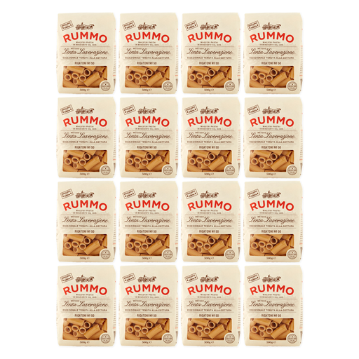 [33-A868-D58F] Rigatoni N.50 mit Bronzebeschichtung | 16x500g | Rummo