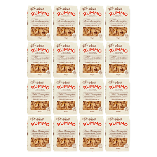 [E5-47DE-0159] Conchiglie Rigate N.42 mit Bronzebeschichtung | 16x500g | Rummo