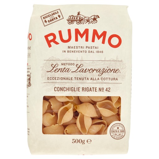 Conchiglie Rigate N.42 mit Bronzebeschichtung | 500g | Rummo