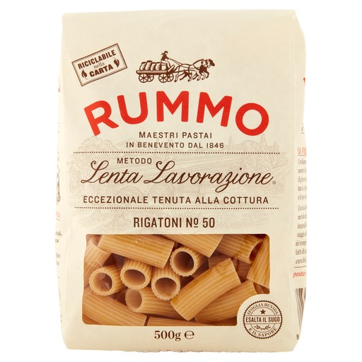 Rigatoni N.50 mit Bronzebeschichtung | 500g | Rummo